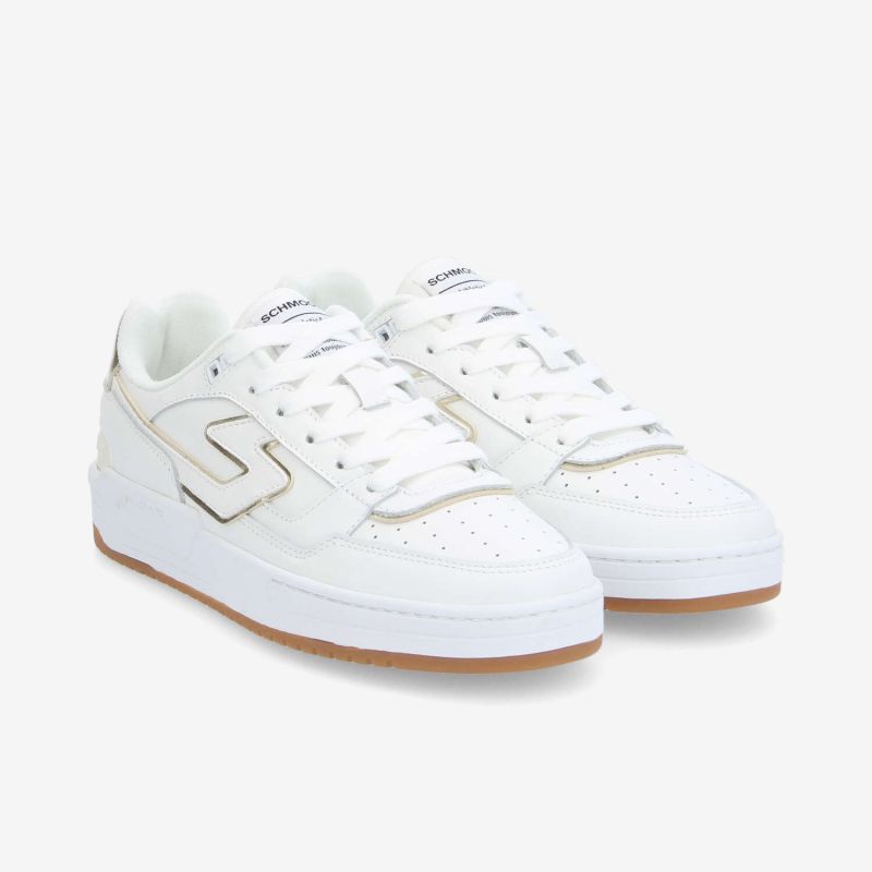 BROOKLYN COURT W - NAPPA/METAL - BLANC/OR